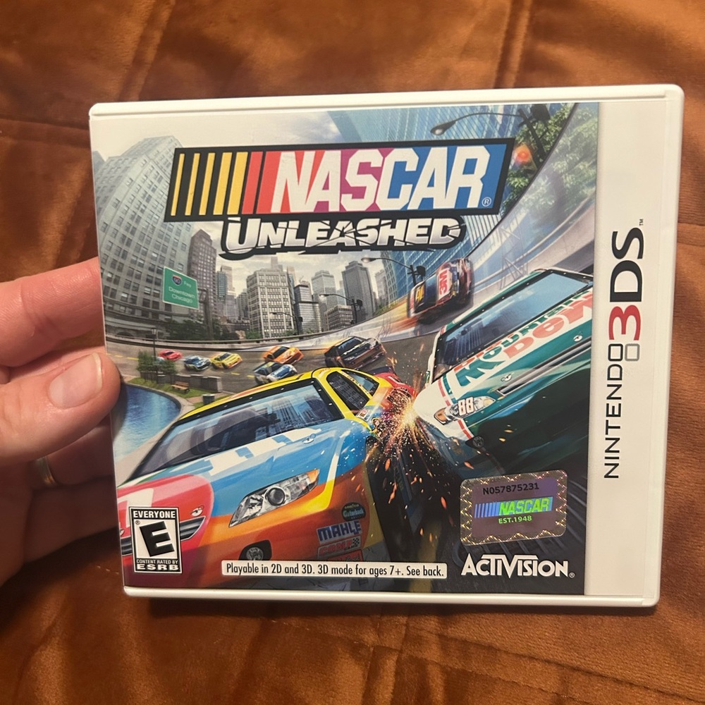 White Nintendo 3DS NASCAR Unleashed Video Game
